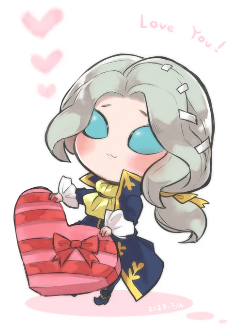 #第五人格イラスト #イラスト  ミニジョゼフ君のバレンタインリメイク絵〜
