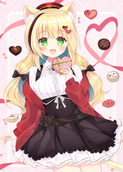 うちの子チョコミントちゃんバレンタイン仕様#オリジナル 