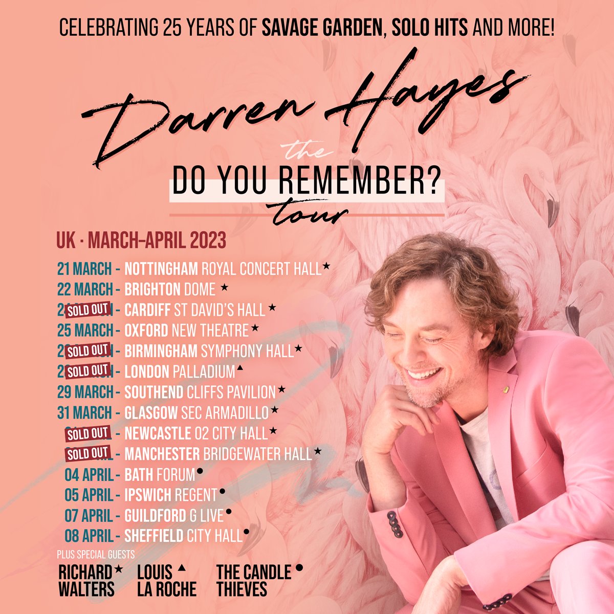 We're spreading the love this valentine's day with the chance to win tickets to see <a href="/darrenhayes/">Darren Hayes</a> on his UK solo headline tour! 🥰 💘

To enter, simply follow, retweet &amp; comment which show you'd like to go to!