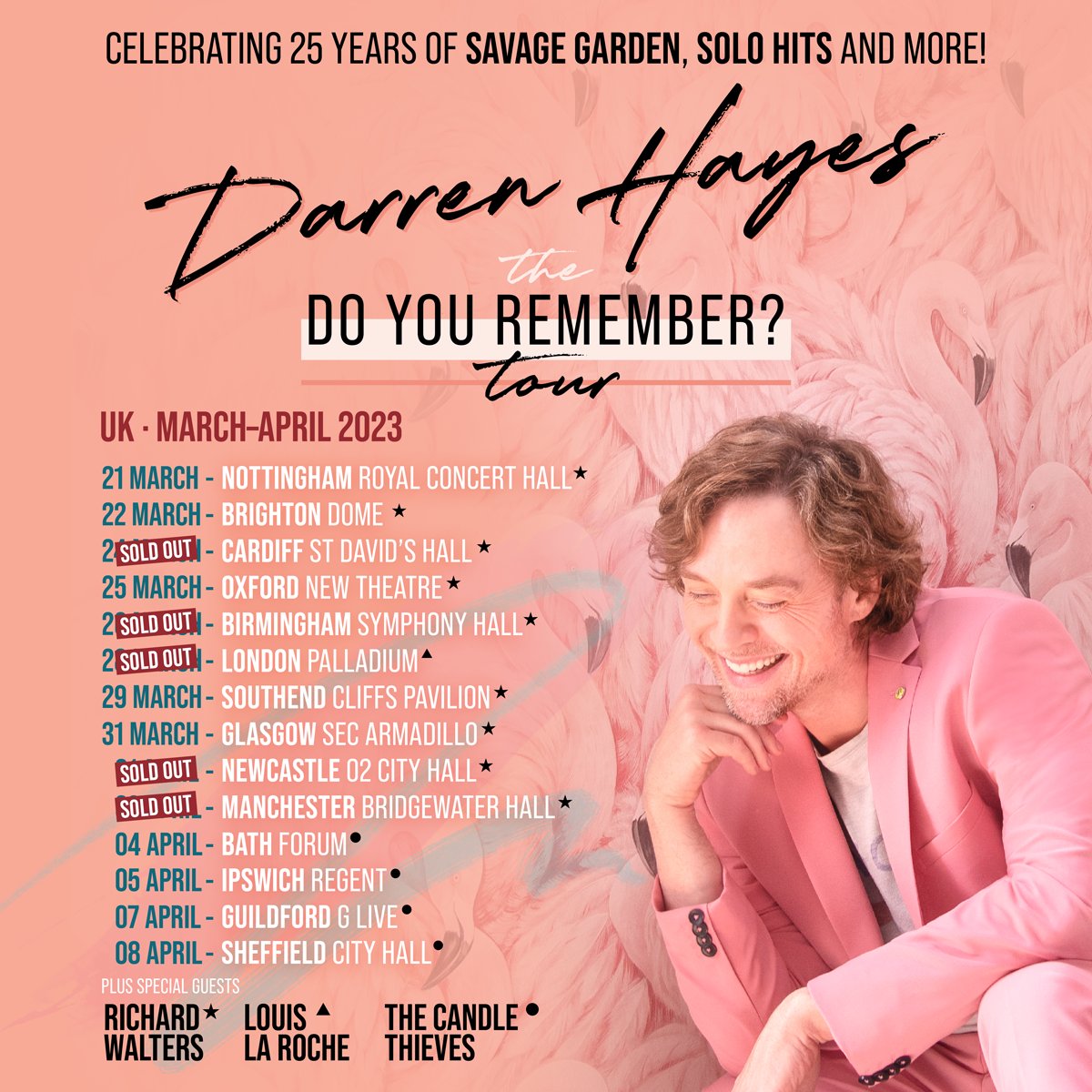 We're spreading the love this valentine's day with the chance to win tickets to see @darrenhayes on his UK solo headline tour! 🥰 💘 To enter, simply follow, retweet & comment which show you'd like to go to!