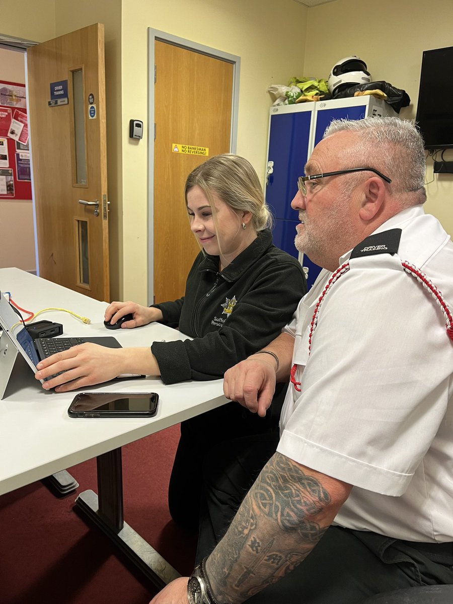 SFRS Driver Training new IT Training <a href="/SuffolkFire/">Suffolk Fire & Rescue Service</a> , this will enable us to Teach &amp; Coach also record evidence whilst away from the office.🚒