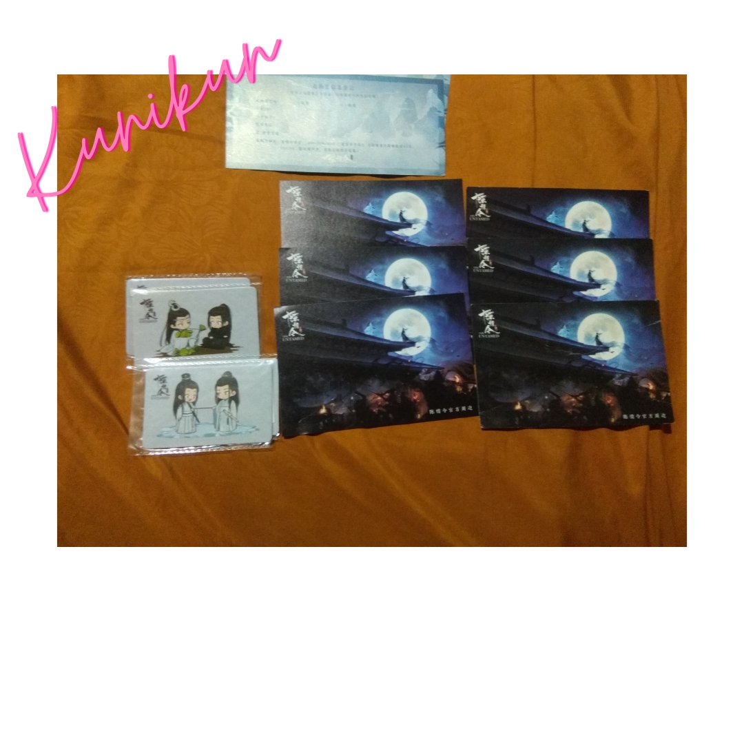 _kunikun's tweet photo. The Untamed Wangxian official merch
Postcard: 3rb/pcs
PVC card (lotus/gusu study ver): 5rb/pcs https://t.co/iULuVAGD5T