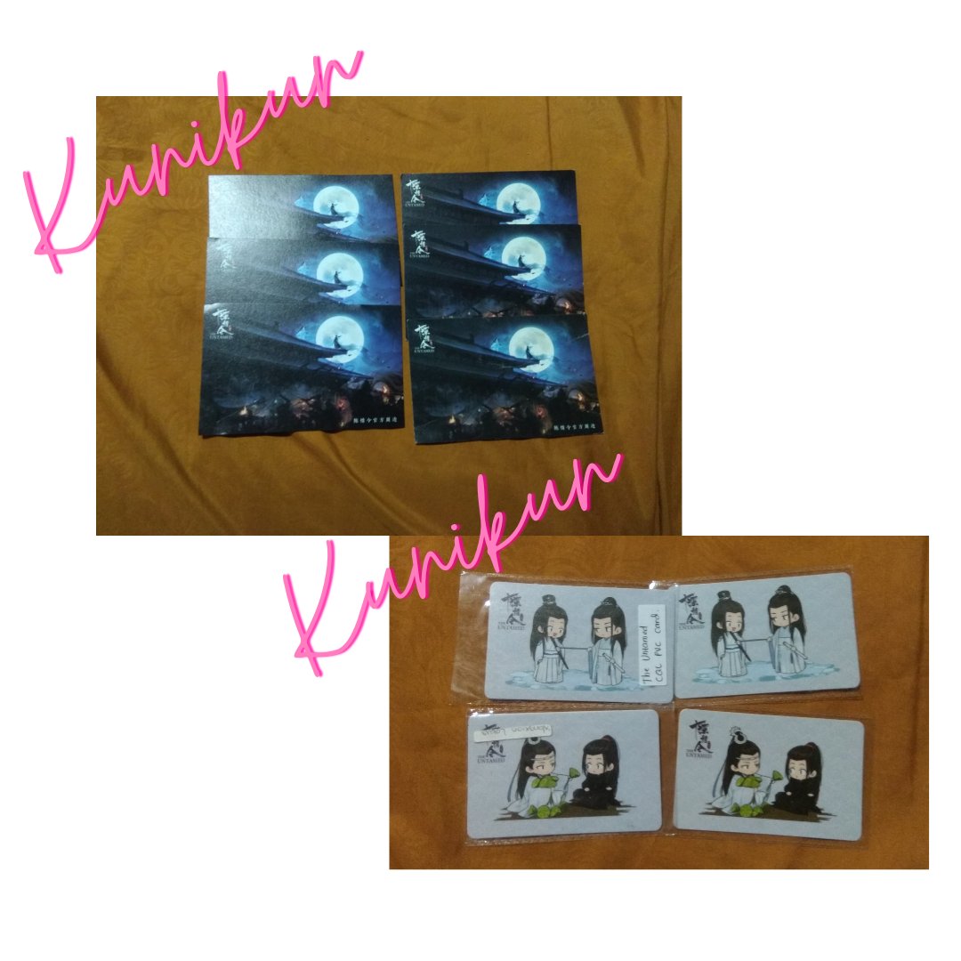 _kunikun's tweet photo. The Untamed Wangxian official merch
Postcard: 3rb/pcs
PVC card (lotus/gusu study ver): 5rb/pcs https://t.co/iULuVAGD5T