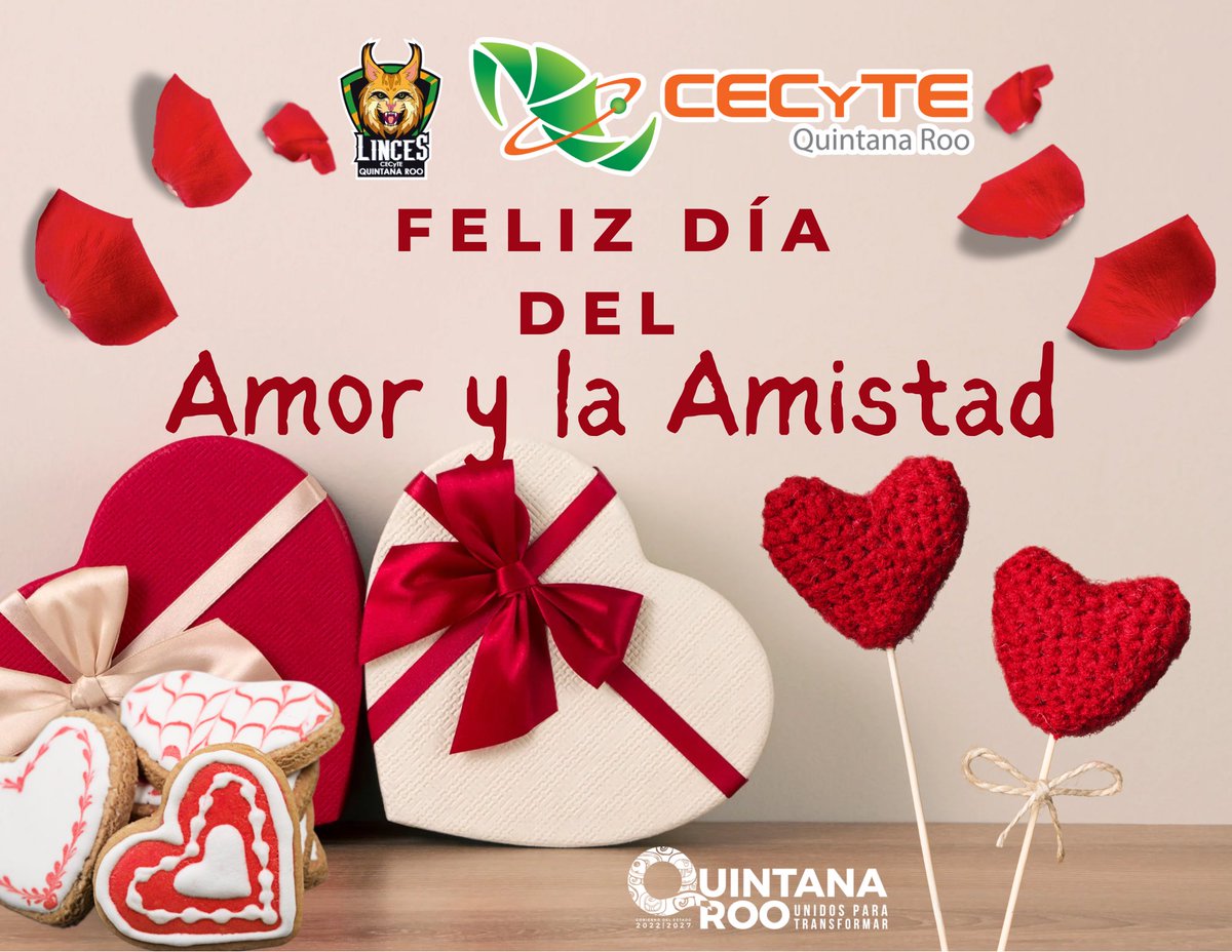 cecytecancunIV's tweet photo. Desde el @cecytecancunIV  les deseamos un feliz día del amor y la amistad ♥️
@laradinorah 
@CECyTEQRoo_DG https://t.co/hEdxbxkBcN