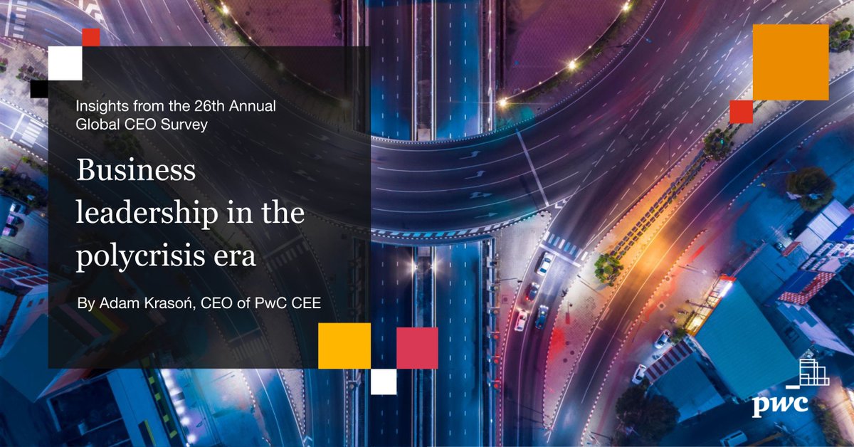 Read the article by Adam Krason, CEO of PwC CEE, where he shares his top three pieces of advice for what business leaders in our region should focus on during tough times: bit.ly/3InmiYT #CEOSurvey #FutureofCEE