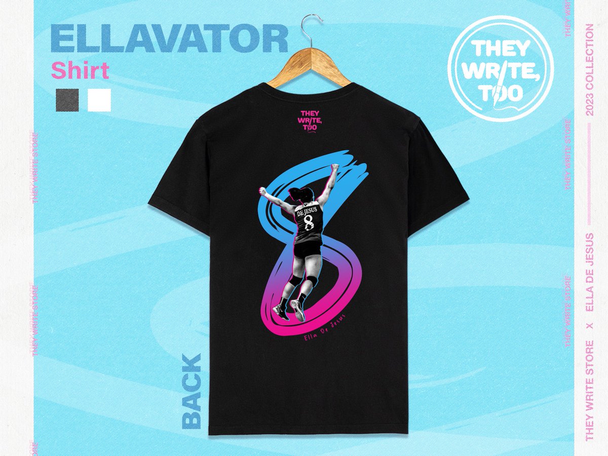 theywriteSTORE's tweet photo. "It's so me!" - @ella_dejesus 

The ELLAVATOR merch is now available on our Lazada Store! You read it here on Twitter first. Get it now and wear it at the games and make it easier for Ella to spot you in a crowd. 💞 #theywritestore 

LINK: https://t.co/FyU5VUQJQz https://t.co/HiTMzyeB21