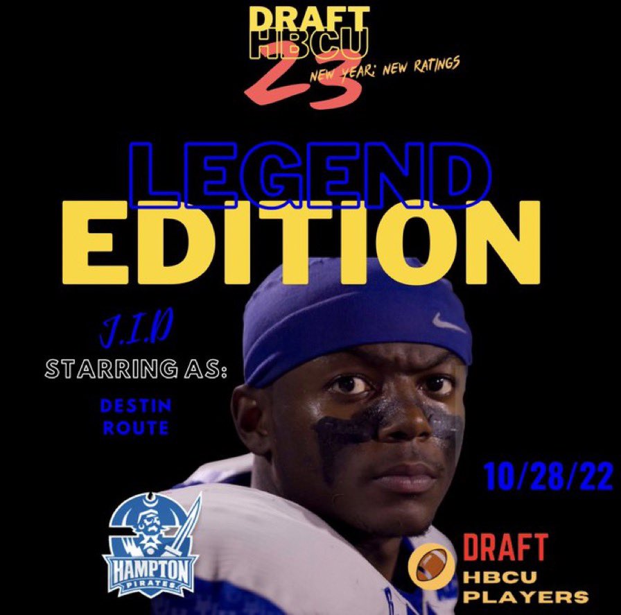 NFLMaliik's tweet photo. Download #DraftHBCU23 Legend Edition now to play as @JIDsv during his Hampton days ๐ดโโ ๏ธ
๐ฎ https://t.co/a59CaWVGng https://t.co/xhaX5mwkkt