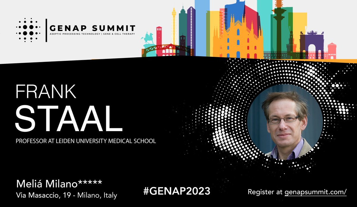biotechsummit's tweet photo. 📢We are proud to present Dr. Frank Staal as a keynote speaker for the GENAP Summit 2023 in Milan, Italy
👉Register now at: https://t.co/mytySYnk71
#GENAP23 #atmp #cmc #gct #robotics #hpapi #stemcelltherapy #stemcell #genetherapy https://t.co/MK0cusDzZP