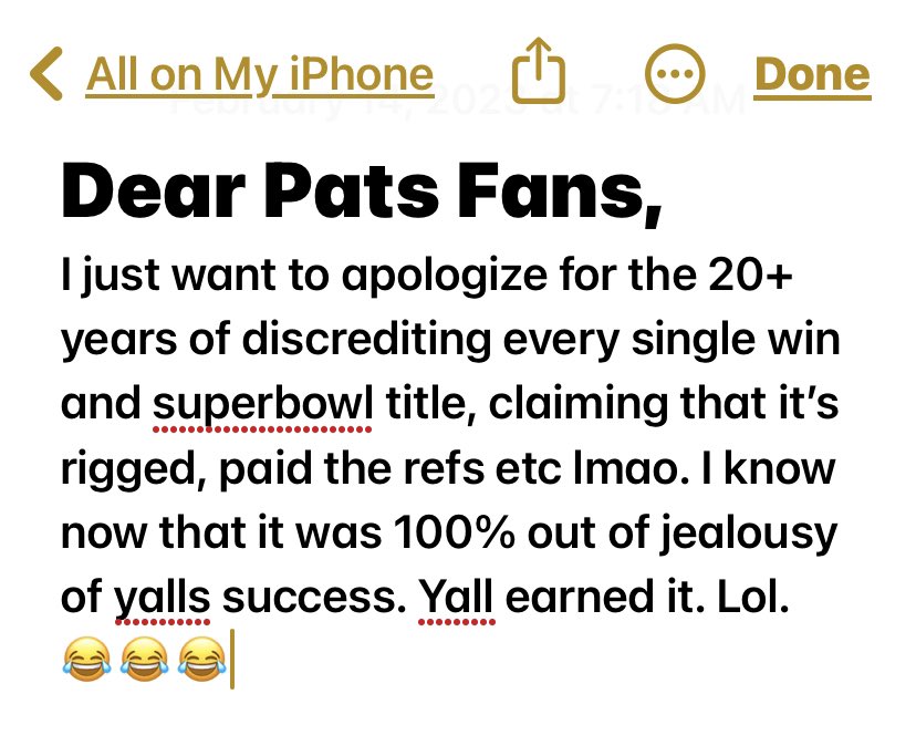 Dear <a href="/Patriots/">New England Patriots</a> Fans: