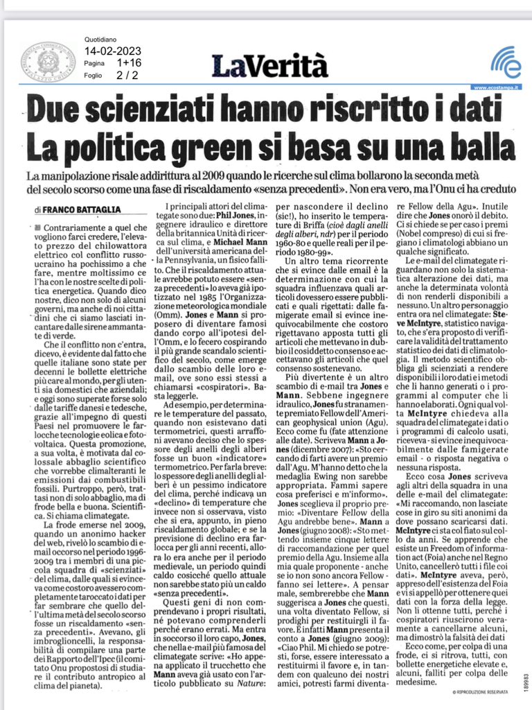 MarcoRizzoDSP's tweet photo. Un interessante articolo del Professor Franco Battaglia, membro del Comitato Scientifico di DEMOCRAZIA SOVRANA POPOLARE https://t.co/LY7Ok8OuLu