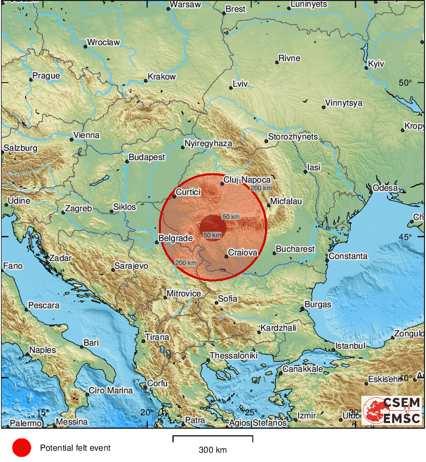 LastQuake's tweet photo. #Earthquake (#cutremur) possibly felt 22 sec ago in #Romania. Felt it? Tell us via:
📱https://t.co/LBaVNedOuH
🌐https://t.co/AXvOM7ICIP
🖥https://t.co/wPtMW5OaR1
⚠ Automatic crowdsourced detection, not seismically verified yet. More info soon! https://t.co/PmALr0Pp7F