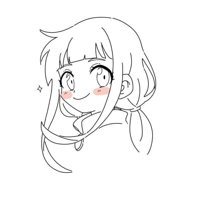 #フウカ利き絵企画2枚目はucさんの絵柄真似させて頂きました!塗ったらバレそ〜って思って塗らなかったけど普通にバレてました自分絵フウカちゃんもうちょっと大きく描けばよかったな〜 