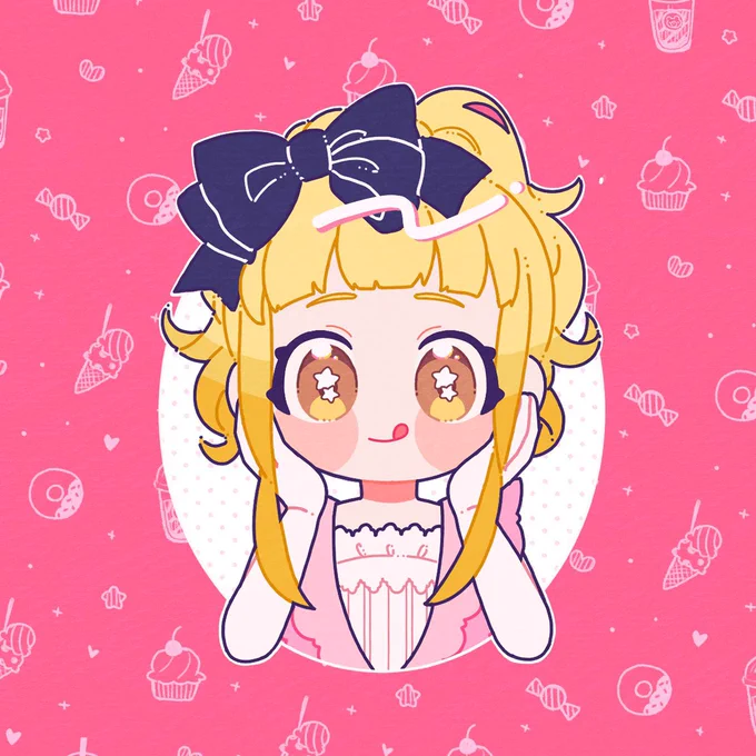 #フウカ利き絵企画2枚目はucさんの絵柄真似させて頂きました!塗ったらバレそ〜って思って塗らなかったけど普通にバレてました自分絵フウカちゃんもうちょっと大きく描けばよかったな〜 