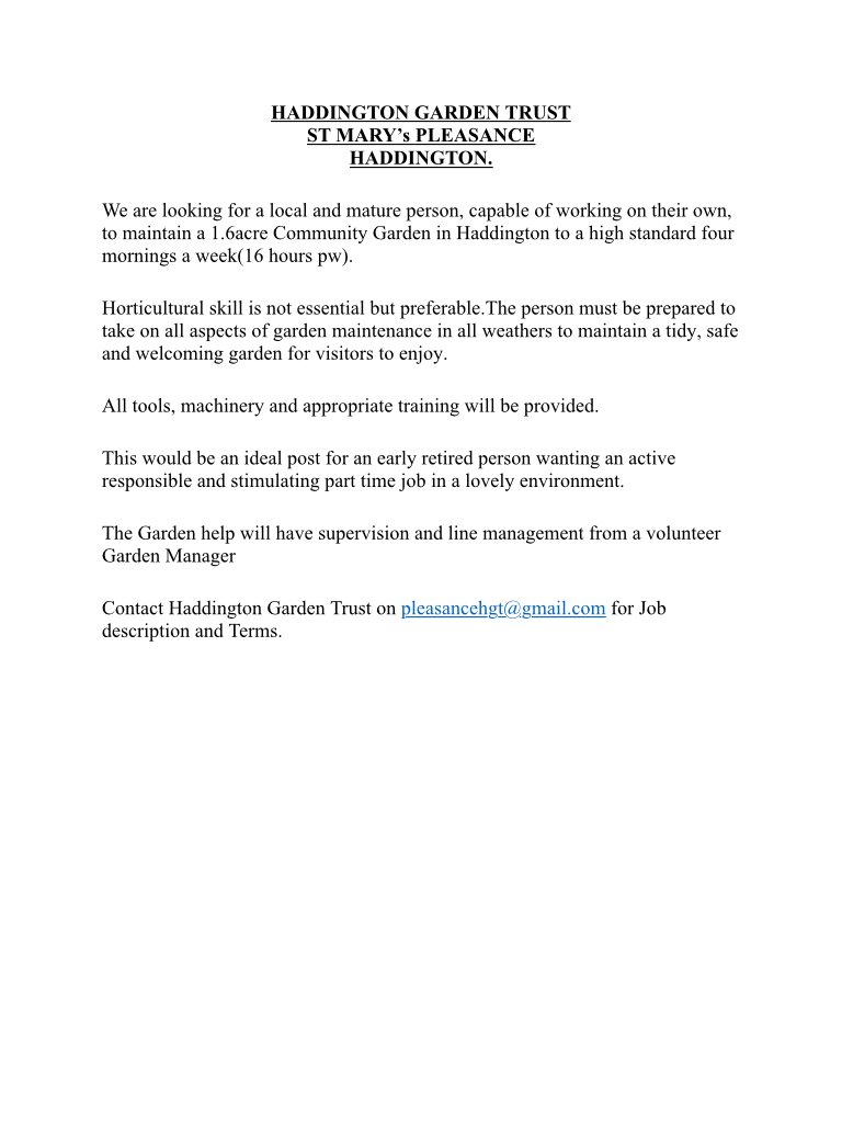 See employment opportunity below. Feel free to retweet and distribute widely!