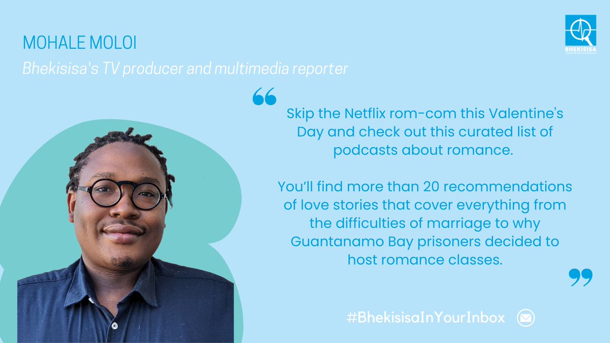 This Valentine’s Day <a href="/KeMohale/">Mohale</a> recommends you skip the usual rom-coms and check out this curated list of <a href="/podysseyapp/">Podyssey Podcasts</a> podcasts about romance instead. bit.ly/3S4DMwA