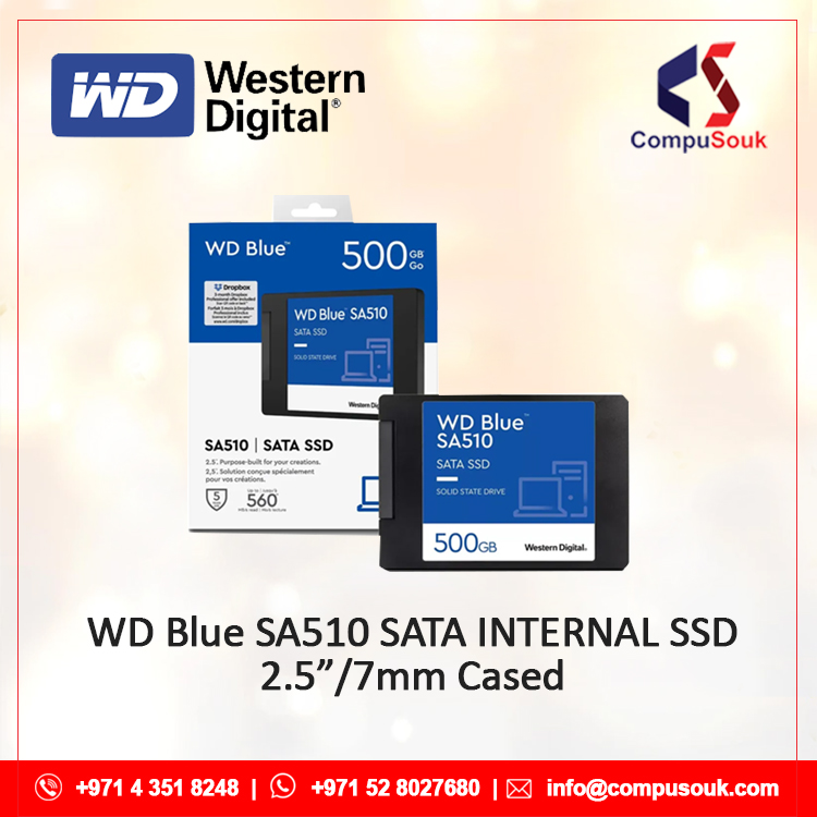 CompuSouk's tweet photo. Give Your PC a Makeover with #WD Blue SA510 500 GB SATA SSD 2.5”/7mm Cased
from #WesternDigital
Book your Quantity
https://t.co/4B4UKDUPdr
#compusouk #SSD #HDD #Storage #distributor #wholesaledeal #dubaidealer #WTS #authoriseddistributor https://t.co/c3A2DEjZQu