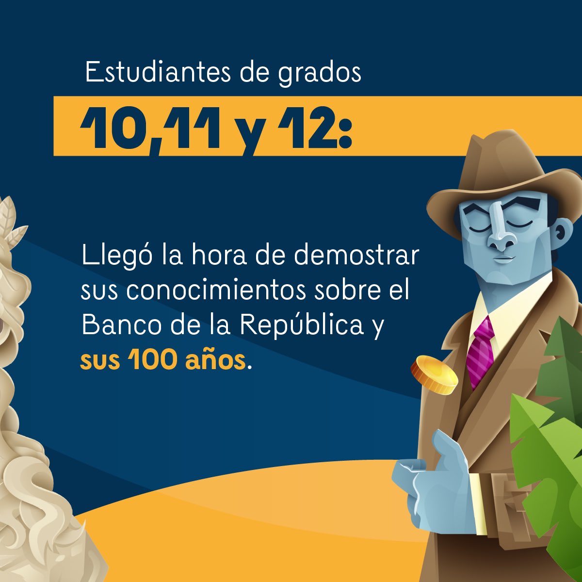 BancoRepublica's tweet photo. 📚#BanRepEduca | El concurso 'De la Banca Escolar a la Banca Central' ya está #AlAire.
¿Creen ustedes que la confianza en el @BancoRepublica ha sido importante para nuestro bienestar en estos 100 años? ¿Por qué? Este será el tema del concurso. 
Participe👉 https://t.co/8zUOZRG02N https://t.co/eNO17PlOLT