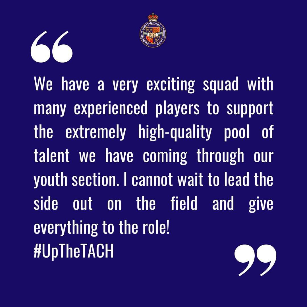 📢 Sam Jones has been appointed as TACH's 2nd XI Captain for the 2023 season. Swipe to hear from Sam 👉 

<a href="/jones95sam/">Sam Jones</a> 🫡 

#AnnounceJona #UpTheTACH