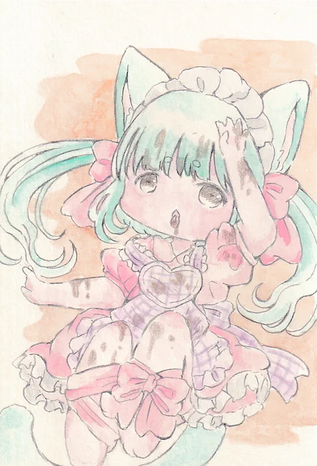 全部チョコが悪い。#イラスト #illustration #バレンタインデー #透明水彩 #猫 