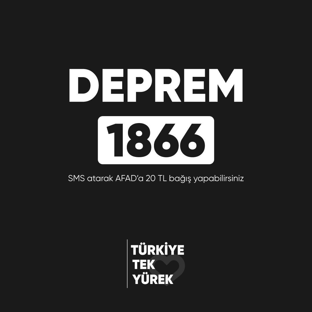 solhanbld's tweet photo. AFAD'ın başlatmış olduğu bağış kampanyasına SMS ile katılarak afetzede vatandaşlarımızın destekçisi olabilirsiniz.

✅Deprem yazıp 1866’ya SMS atarak AFAD’a 20 TL bağış yapabilirsiniz.

@AFADBaskanlik https://t.co/nd72u9NVax