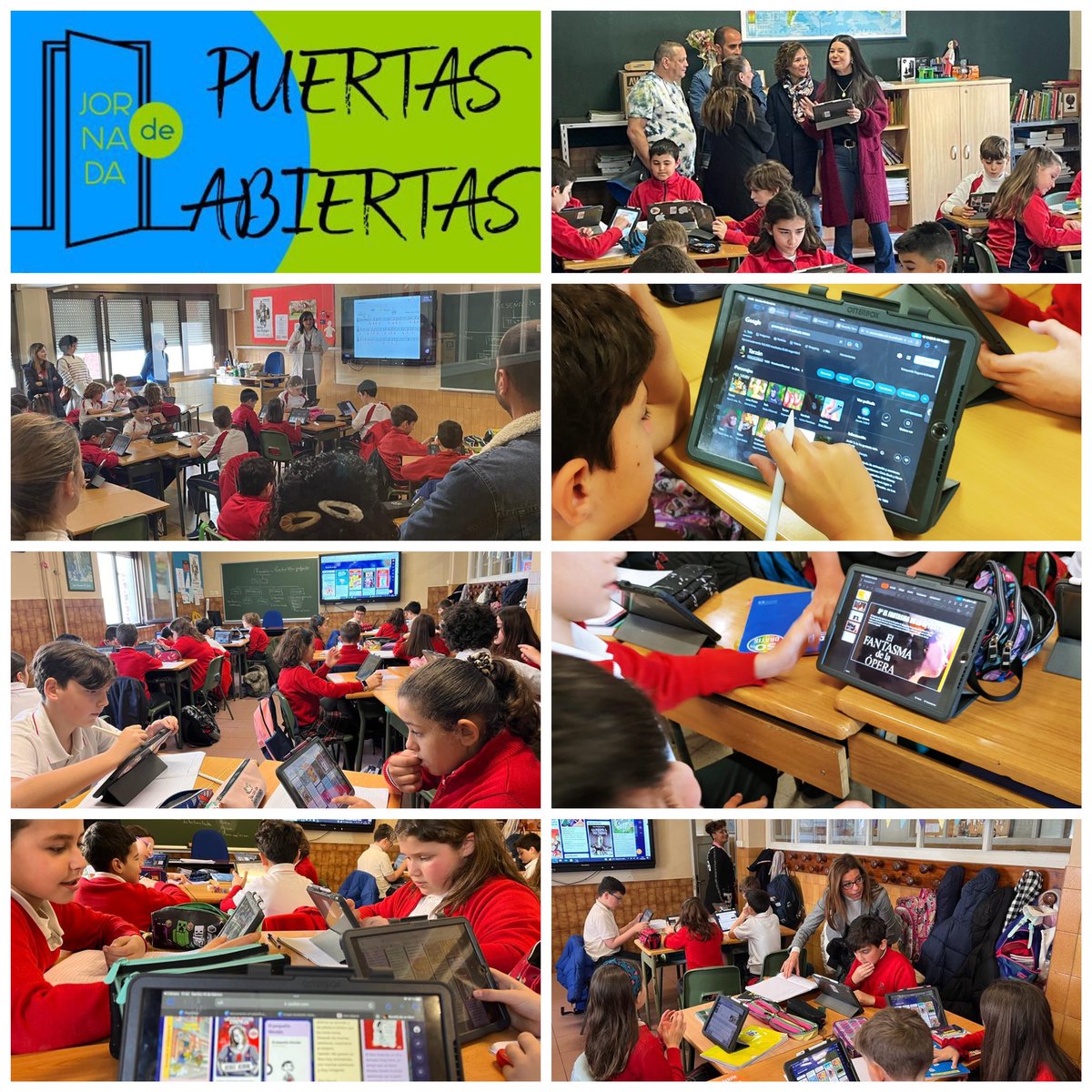 Esta mañana las puertas de las aulas de 5º EP y 1º-3º ESO <a href="/codemagijon/">Col.Corazón de María</a> se han abierto para que las familias del alumnado de estos niveles pudieran conocer cómo se desarrolla la digitalización 1:1 con el proyecto iPad <a href="/cmfsantiago/">Claretianos Santiago</a> <a href="/PedagogicosS/">Pedagogicos Claretianos de Santiago</a> <a href="/RossellimacEDU/">Rossellimac EDU. 💭💡🙌🏻</a> <a href="/EC_Asturias/">EC Asturias</a>