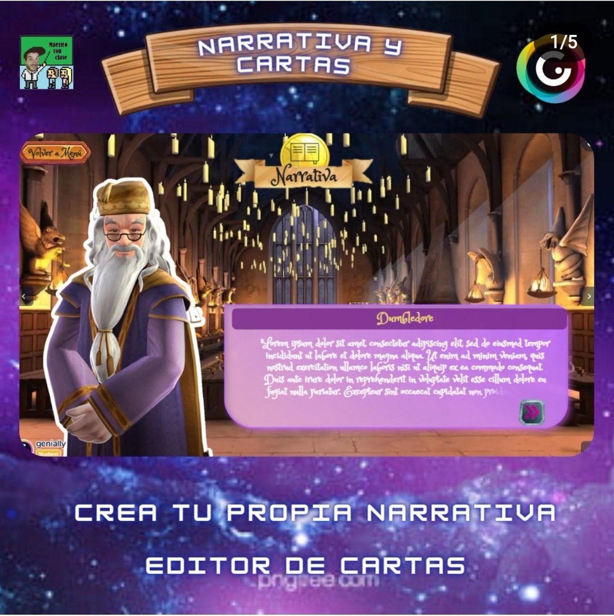 maestroconclase's tweet photo. !!Ya está!! Mi "Plantilla de gamificación mágica" !!ha salido!! Tienes todos los elementos para hacer una gamificacion completa. Además, con entorno virtual de @educa360_EdTech

Más información
https://t.co/ZBwNvw4VA2

 @genially_es: 
https://t.co/ZnJSYc69Dq

Agradezco difusión https://t.co/J00AIZfK00