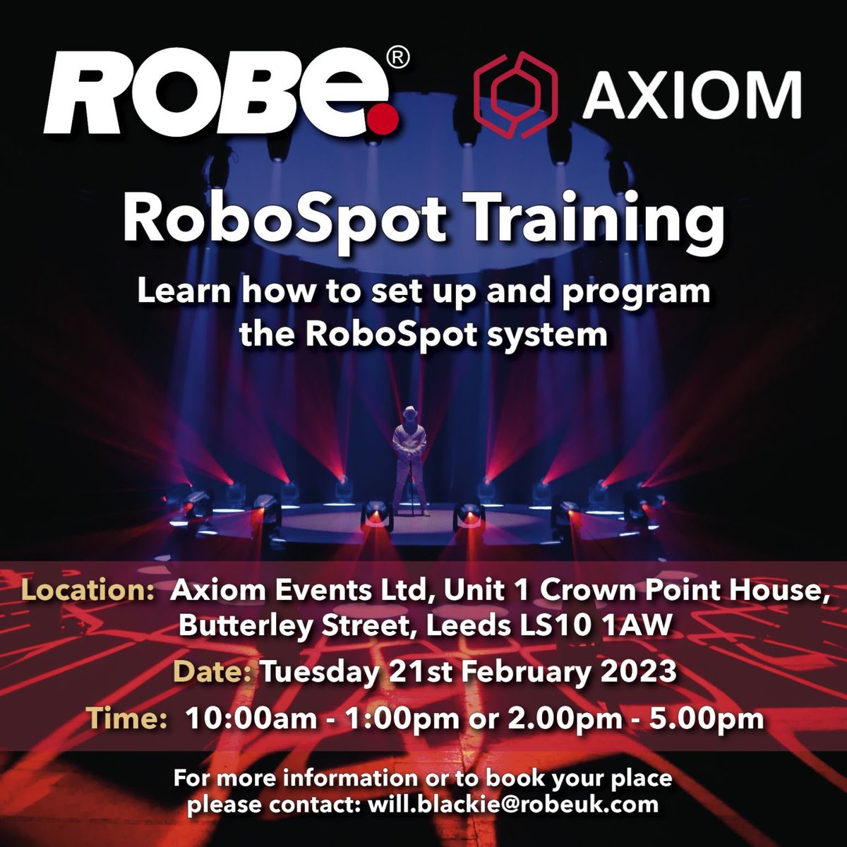 📆 𝐎𝐧𝐞 𝐰𝐞𝐞𝐤 𝐭𝐨 𝐠𝐨 …

There is still time to register for our RoboSpot training at Axiom Events, Leeds.

✍️ You can register for the training by emailing William Blackie:
will.blackie@robeuk.com
