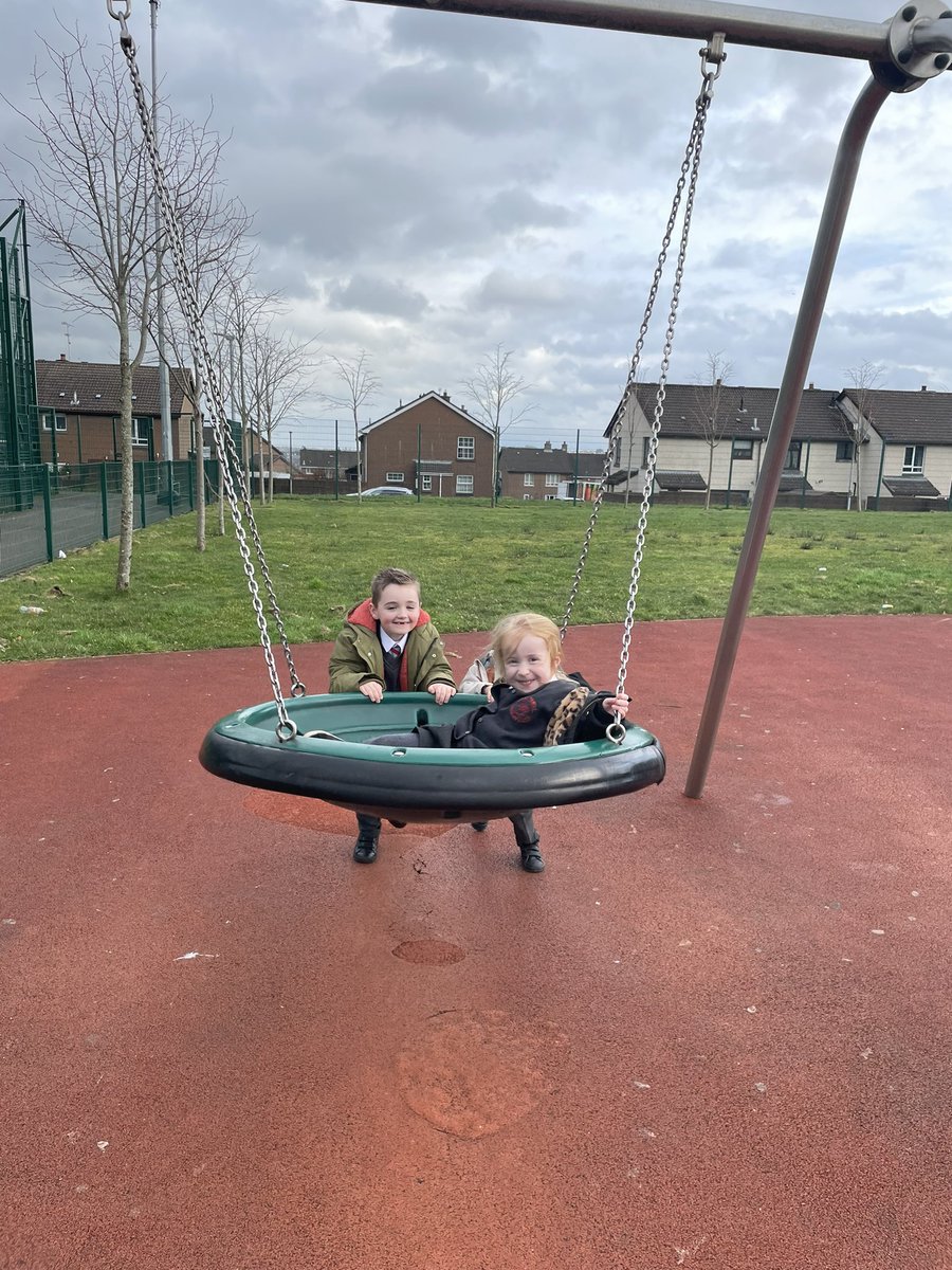 HolyDerry's tweet photo. Well done to these P1-P3 children who had 100% attendance during Term 1.   Enjoying a trip to the park.  @principalhfps @DerryHoly https://t.co/MXF0EoG6Ub