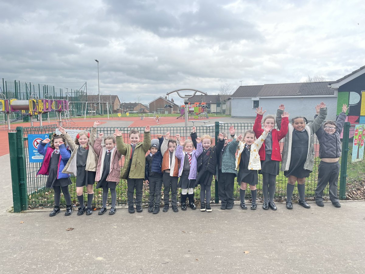 HolyDerry's tweet photo. Well done to these P1-P3 children who had 100% attendance during Term 1.   Enjoying a trip to the park.  @principalhfps @DerryHoly https://t.co/MXF0EoG6Ub