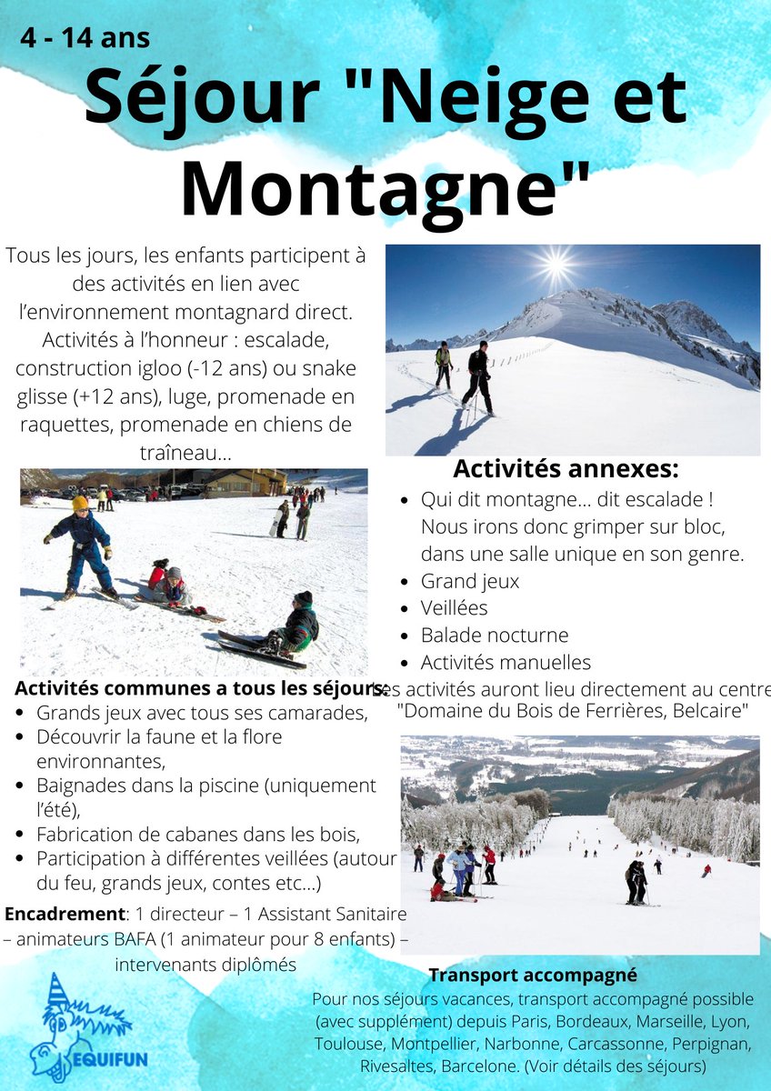 ELoisirs's tweet photo. Jours 8 !😄
On arrive à la fin mais avant, voici le séjour “ Neige et Montagne” ☃️⛰️
Plus qu’un séjour alors restez connecté !
Si vous êtes intéressés pour les prochaines vacances, réservez sur notre site: https:// http:// https://t.co/LH1kupofOg ! https://t.co/YmntFdYlce