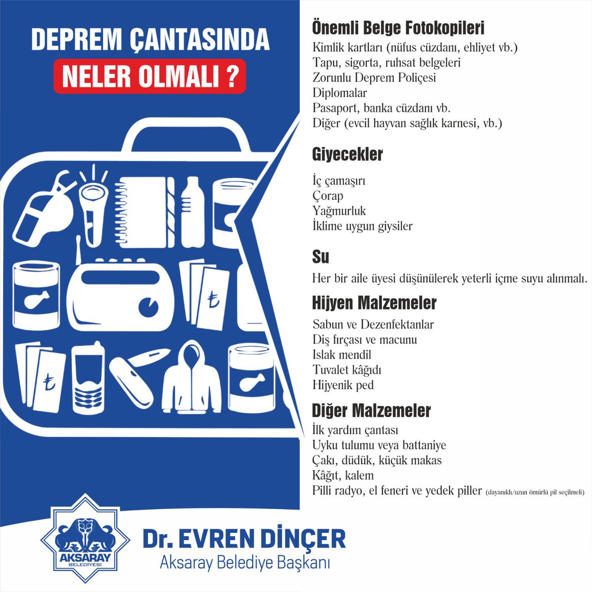 tamerefecar's tweet photo. #Deprem Çantasında Neler Olmalı? https://t.co/m4zUnx2qI5