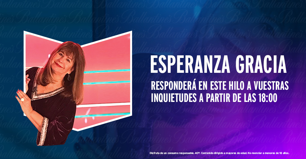 Ballantines_ES's tweet photo. Si quieres que @EsperanzaGracia despeje tu futuro en directo, solo tienes que:

💙Seguirnos
💙RT
💙Responder a este tweet con tu pregunta, decirnos tu horóscopo y usar el hashtag #SanBallantines

👇Iréis viendo todas las respuestas aquí abajo 👇 https://t.co/GtBvbqOqgQ