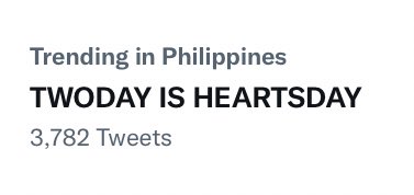 crisshineee's tweet photo. yayyy!!! still trendinggg hihihi #TheWriteOneFirstKiss 

TWODAY IS HEARTSDAY https://t.co/ikpF1oDmH3