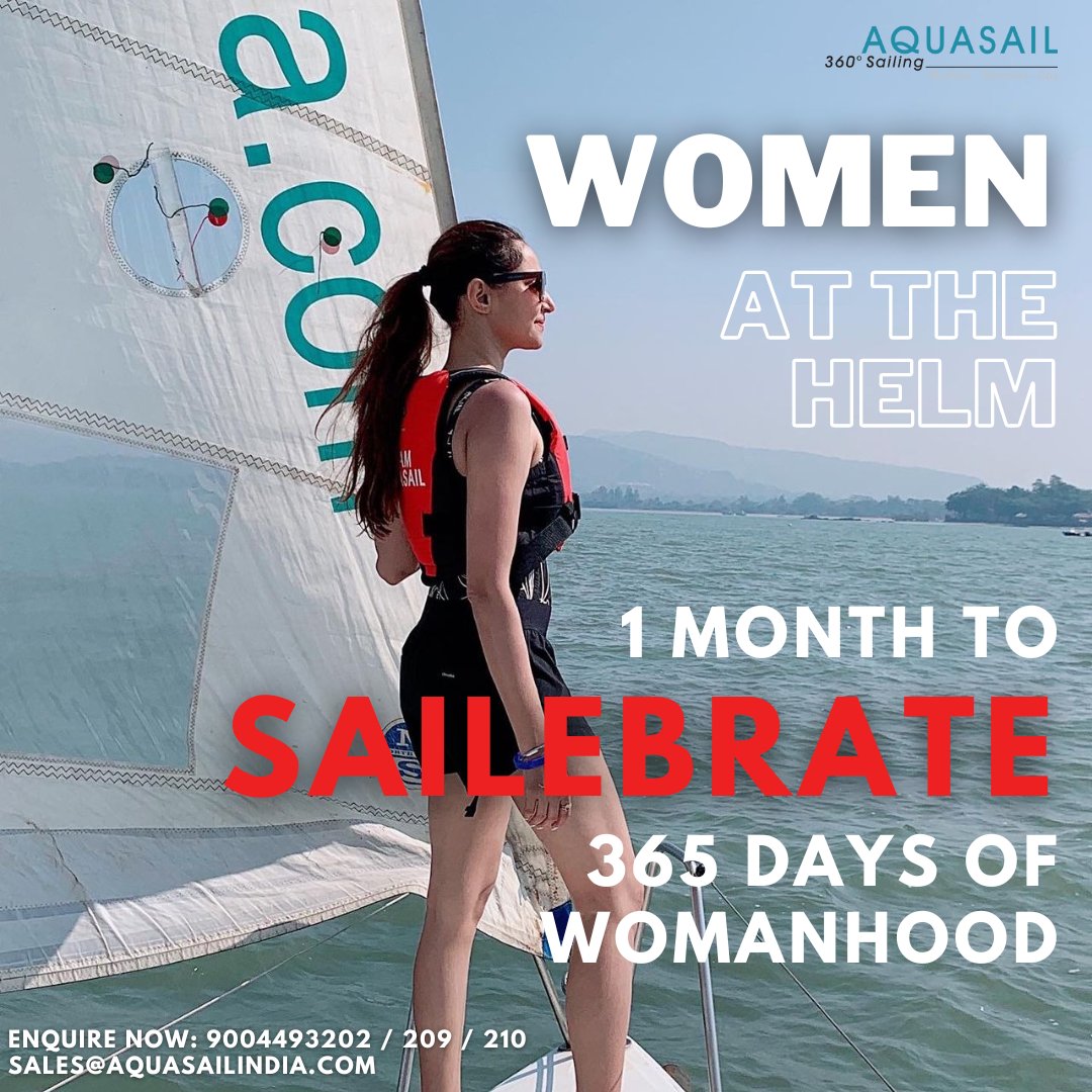 Aquasail's tweet photo. A Unique way to SAILebrate the power of women. 
Sailebrations only with Aquasail!
Call us to book now +91 9004493202 / 209 / 212 / 217
Write to us at sales@aquasailindia.com
Visit us at https://t.co/Y2JjRiCN6H

#sailing  #boat  #sea #womenempowerment  #internationalwomensday https://t.co/sbcsQfpoE7