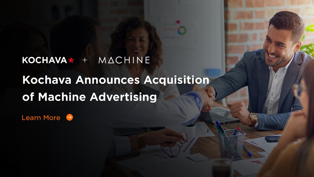 GamesBeat's tweet photo. Kochava, a real-time data solutions company for omni-channel attribution and measurement, has acquired Machine Advertising. #IDFA #Kochava #MachineAdvertising https://t.co/Ehx2oWjTvq https://t.co/sAEMl6HhR7
