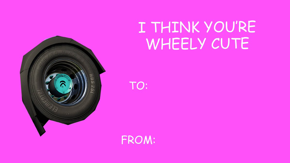 SCSsoftware's tweet image. Roses are red
Violets are blue
It’s Valentine’s Day
And these cards are for you 💝