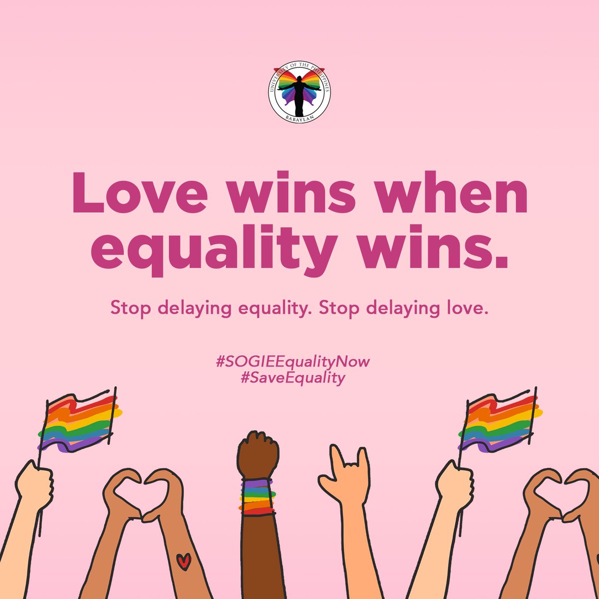 This Valentine’s Day is a reminder that love is a human right. ✊🏼💖

This month of love, we call on our national leaders to stop delaying equality and stop delaying love.

Love only wins when equality wins! 🏳️‍🌈🏳️‍⚧️

#SOGIEEqualityNow
#SaveEquality
#EndDiscrimination