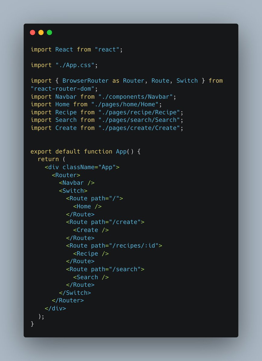 kennie_larkson's tweet image. While setting up your router in a #react application with react-router-dom you ended up with this code. How will your routes behave? 

#BreakingCodes 
#webdevelopment #coding
