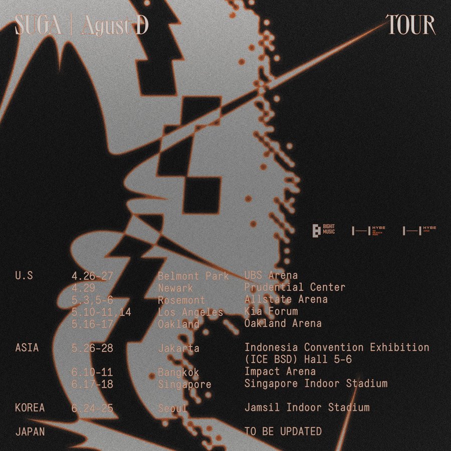 Suga's Agust D Tour: Dates, Cities, Tickets, Set List | POPSUGAR  Entertainment