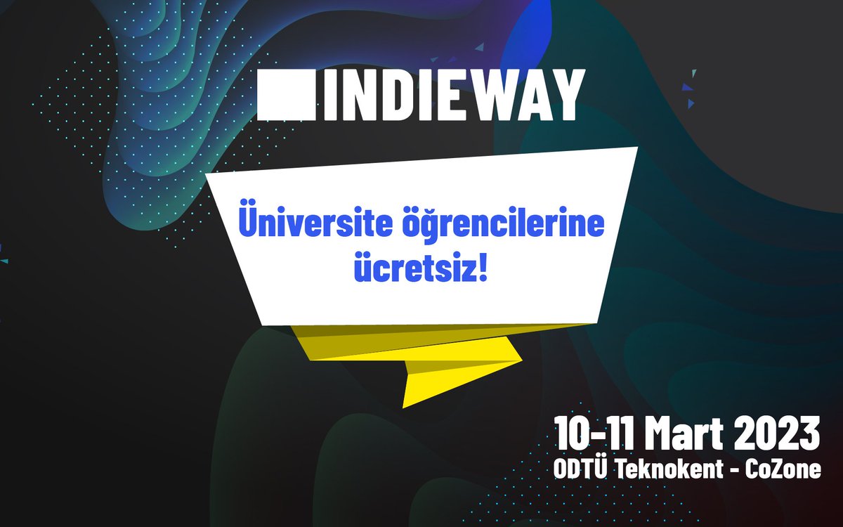 IndiewayTR's tweet photo. 🟦Eğitiminden uzak kalan gençlerimize destek amacıyla Indieway, üniversite öğrencilerine ücretsiz.

🎈250 kişi kapasiteyle sınırlı Indieway'e katılmak için formu doldurun, Indieway'de buluşalım.

https://t.co/6UDEpdOQj9 https://t.co/WGWSzZSR8U