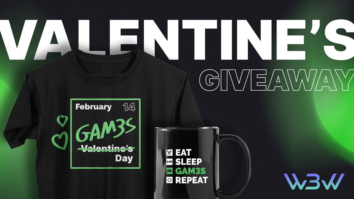 PGGIntern's tweet photo. No Valentine? No problem!
We love YOU! 💚

Announcing our FREE Valentine’s merch for our community members, in partnership with @W3W_ai 😍

💚 Follow us &amp; @W3W_ai 
💚 RT &amp; Like this
💚 Comment your fav PGG memory

⬇️ More details below ⬇️ https://t.co/qlCBGj1WP3