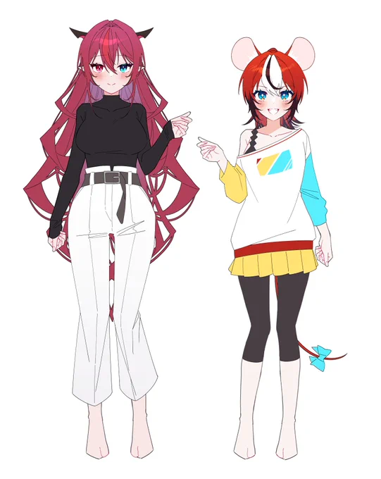 sketches of the outfits they wore in the MV 