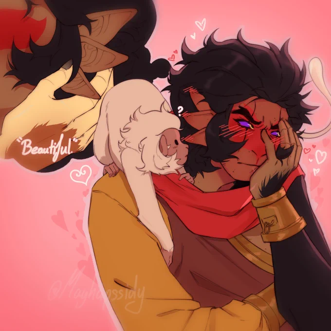 Happy Valentines Day :D I like to think he would blush with his whole face. [#legomonkiekid #shadowpeach] 
