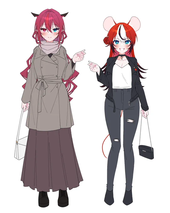 sketches of the outfits they wore in the MV 