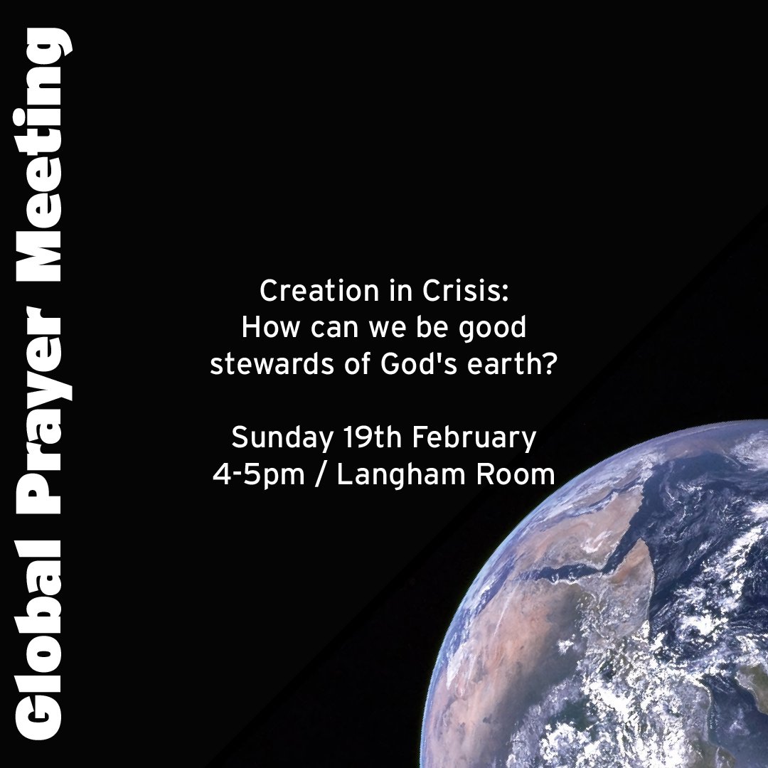 What does it mean to be faithful stewards of God's creation? How can we better love and serve those across the globe who are suffering as a result of our changing planet?

Join us from 4pm - 5pm this Sunday for our Global Prayer Meeting.

#climatecare
#climateaction