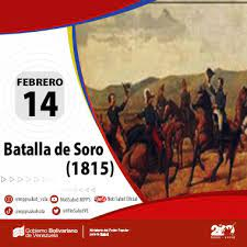 MRobinsonDC's tweet photo. #LasSancionesSonContraElPueblo Rememoramos 208 años de la Batalla de Soro, enmarcada en la gesta independentista de #Venezuelai en tierras sucrenses. Los Patriotas al mando del General Manuel Piar  resistieron la embestida de los realistas.@Sociabolivarian @_LaAvanzadora https://t.co/cSTErQfcEB
