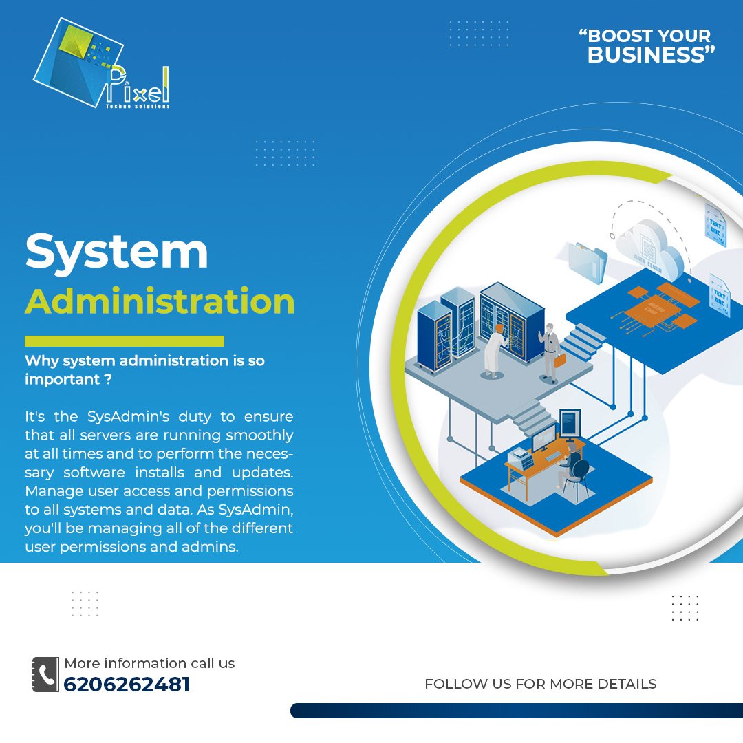 Shreyashrii's tweet photo. Why is system administration so important..
PIXEL TECHNO SOLUTIONS
#softwaredevelopment #developmentservices #websitedesign #graphicdesign #marketing #softwaredeveloper #devlopmentservice #uiux #systemadministrations #systemadministrator #Startups #startupbusiness #startupindia https://t.co/WyrFkZunE0