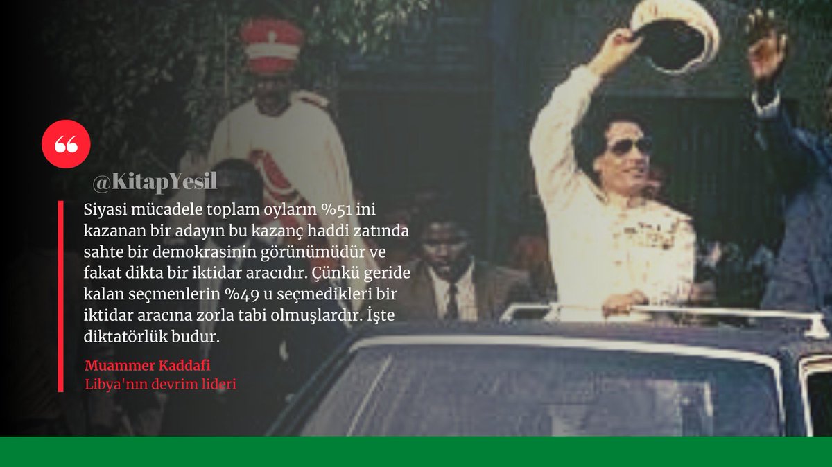 KitapYesil's tweet photo. #Seçim #Erdoğan #MuammerKaddafi #Türkiye #Libya #Sosyalizm #Eşitlik #Demokrasi #Seçimler #Sanayi #Erbakan #Düzen #Chp #Akp #Seçim2023 #Devrim #YeşilKitap https://t.co/tv2ZvanCYl