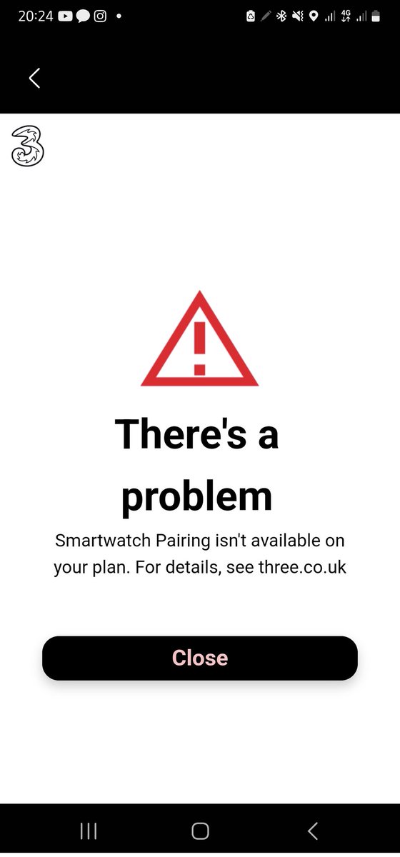 Jon_Akzar's tweet photo. @ThreeUKSupport I have a new Three contract and have taken out 24m smartphone pairing. Getting this message when trying to activate it on my Galaxy Watch5 Pro. Any ideas? https://t.co/zi5dvv9PFc