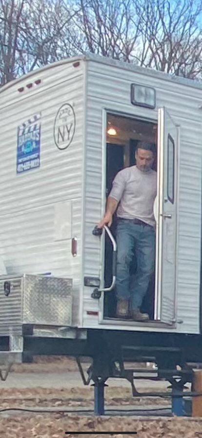 Rick Grimes filming in NJ!!! He looks great! Back in the boots! #TheWalkingDead #RickGrimes taken yesterday!